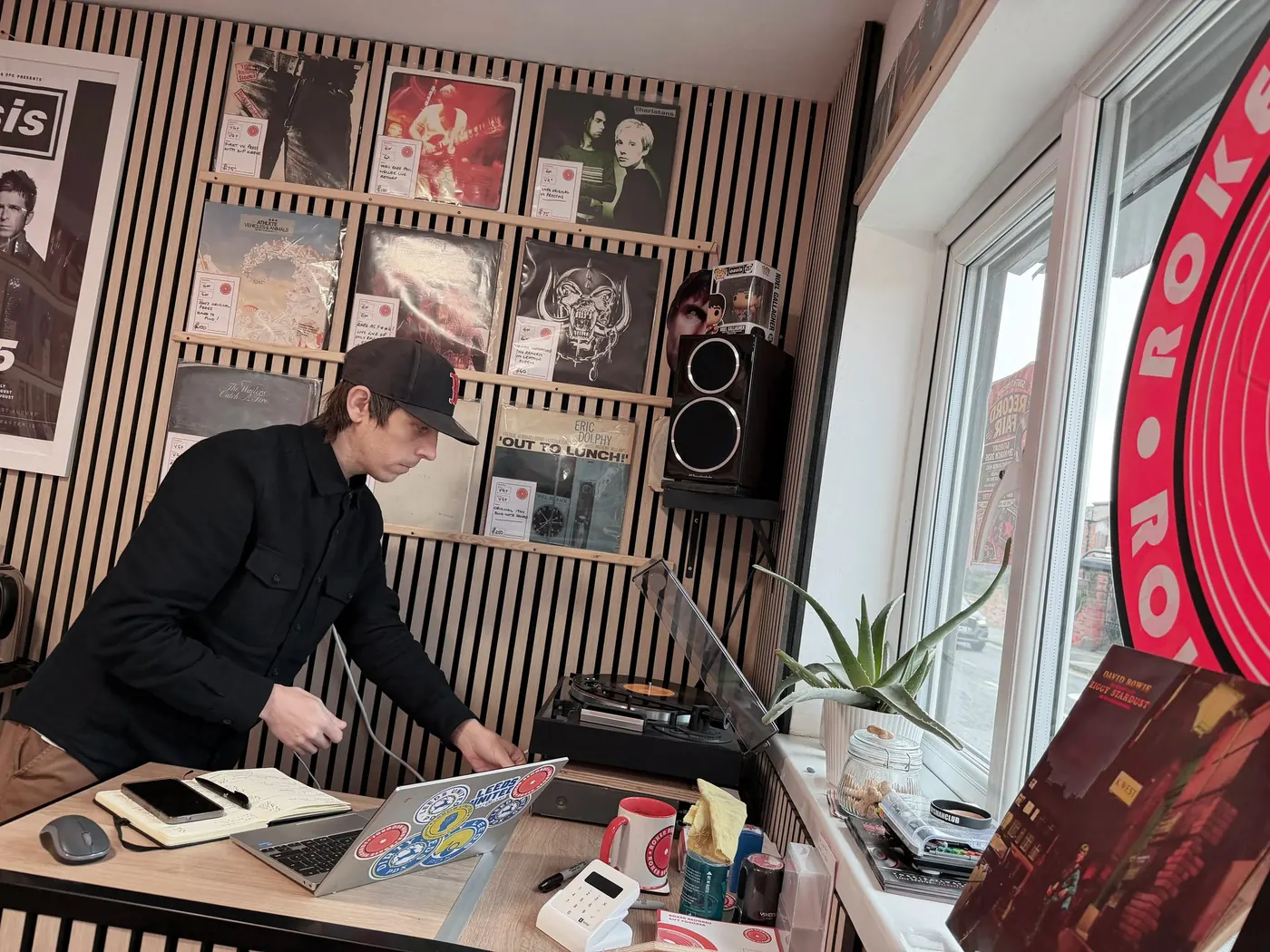 Roker Records interior, vinyl racks at 164a Fulwell Road, Sunderland